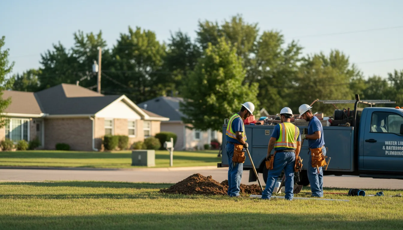 Residential water line and bathroom plumbing service in Swisher, IA